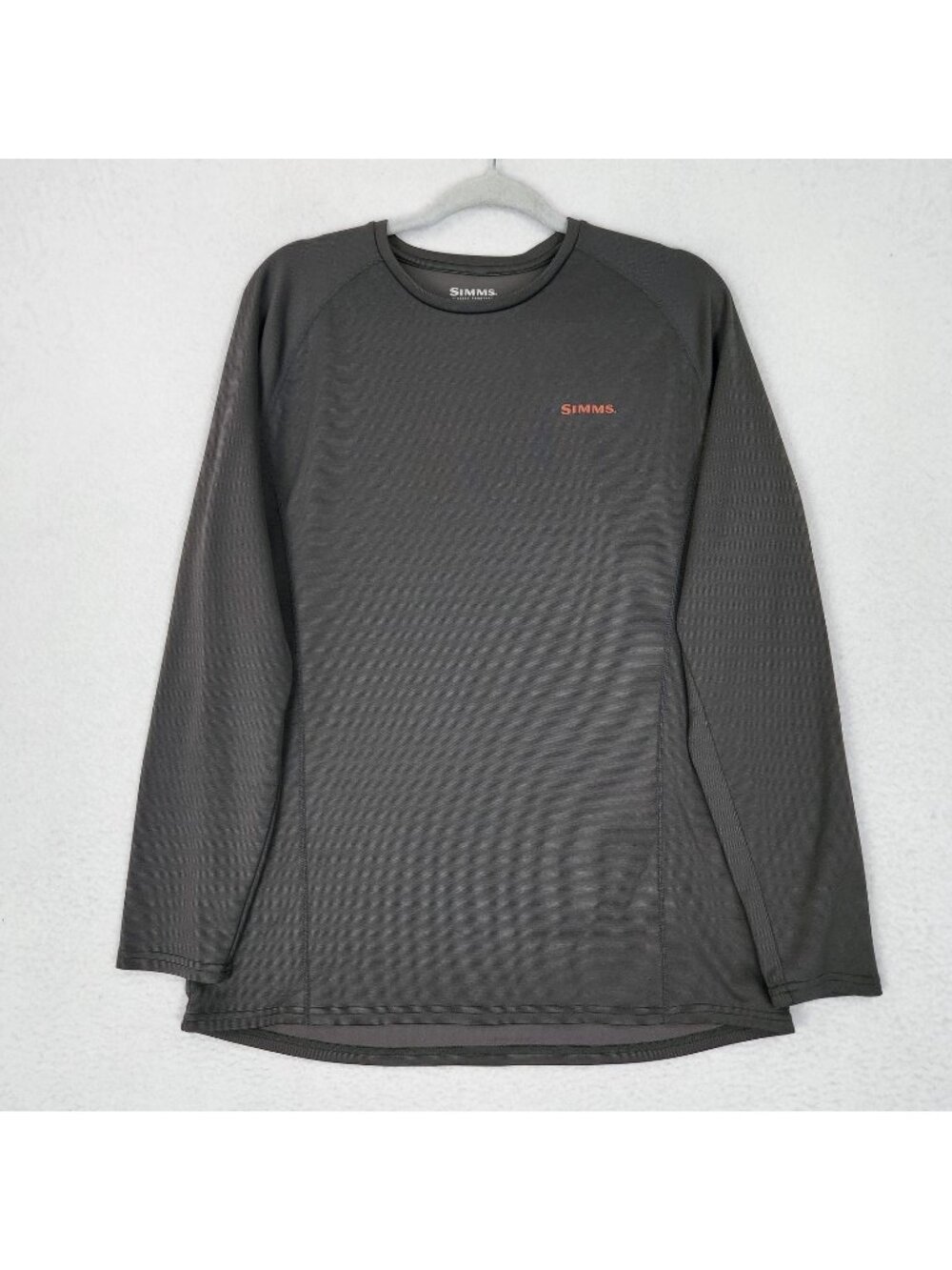 Simms Shirt Mens XL Green Long Sleeve Performance Fishing Base Layer Top